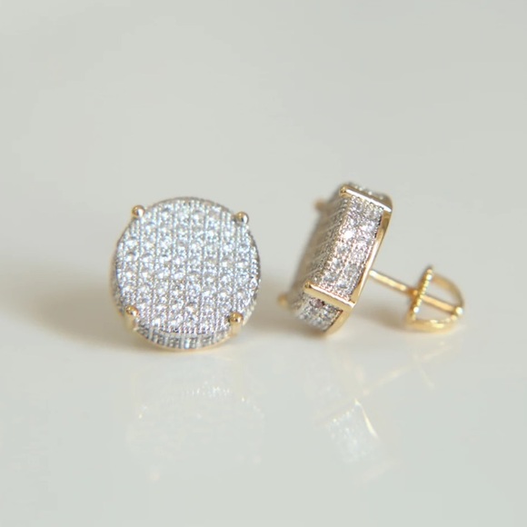 New! Sterling Micro-Paved Stud Earrings - Picture 5 of 9